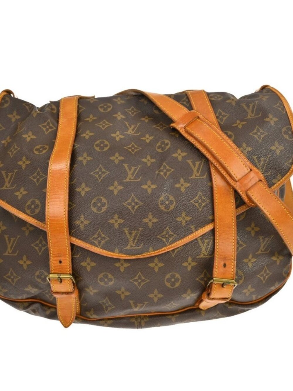 LOUIS VUITTON MONOGRAM SAUMUR 43 MESSENGER BAG M42252 VI883 RQ02764